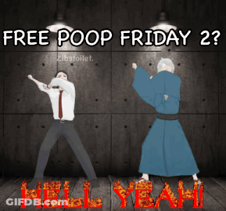 Person Sitting On Toilet With Poo Wall GIF