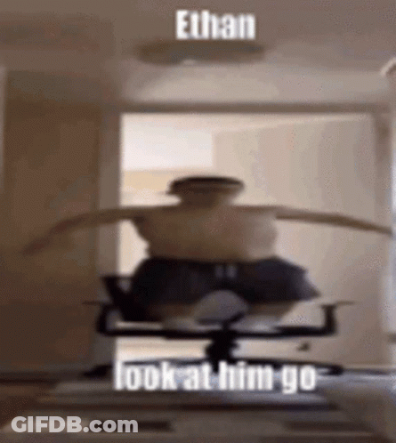 Person Sitting With Arms Outstretched Ethan Look At Him Go GIF
