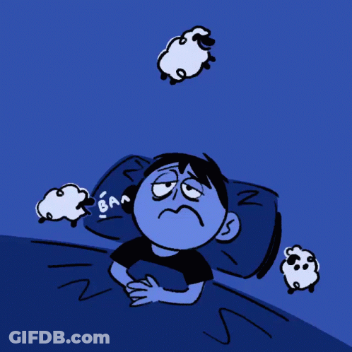Person Sleeping With Flying Sheep GIF