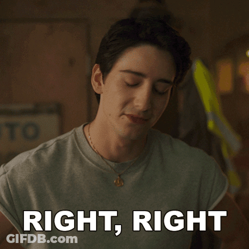 Person Smiling Saying Right Right GIF