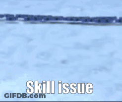 Person Snowboarding With Skill Issue GIF