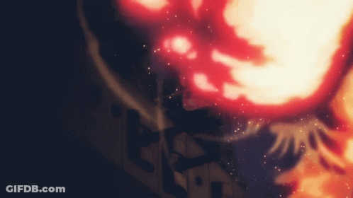 Person Standing Before Large Fireball From Sky GIF