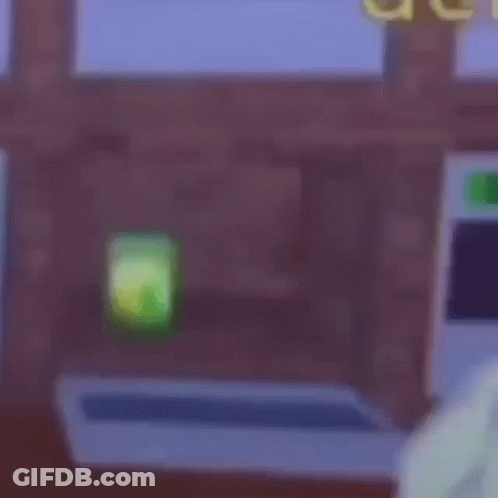 Person Standing By Brick Wall With Sign GIF