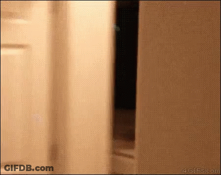 Person Standing In Doorway Blurred Background GIF