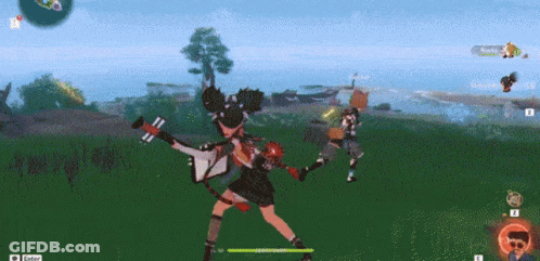Person Standing In Field With Huge Fireball GIF