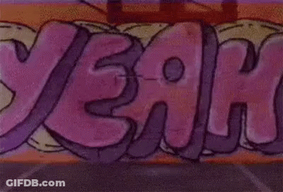 Person Standing In Front Of Graffiti Saying Yeah GIF