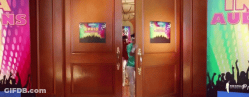 Person Standing In Front Of India Door GIF