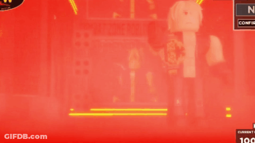Person Standing In Front Of Sign Saying N GIF