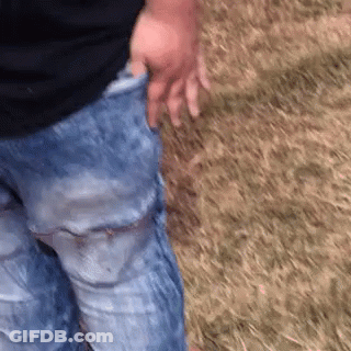 Person Standing In Grass With Hand In Pocket GIF