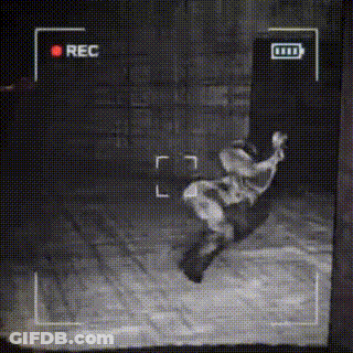 Person Standing In Snow With Red Rec Button GIF
