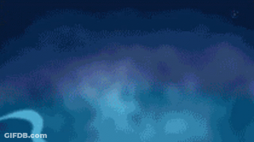 Person Standing In Water With Blue Ribbon Around Foot GIF