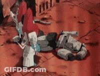 Person Standing Next To Robot Lying On Floor GIF