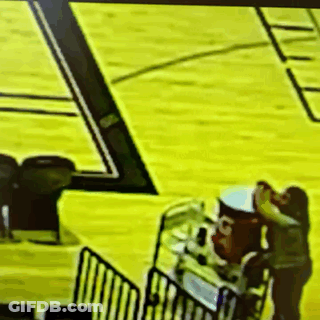 Person Standing On Basketball Court GIF