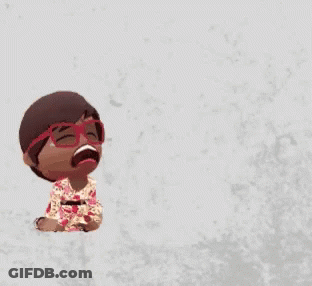 Person Standing On Bed With Pillow On Back GIF