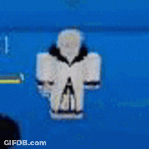 Person Standing On Blue Surface In Blue Video Game GIF