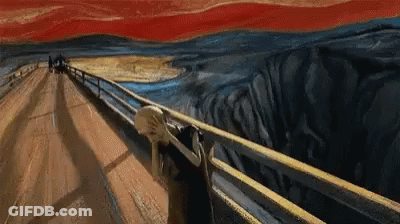 Person Standing On Bridge GIF