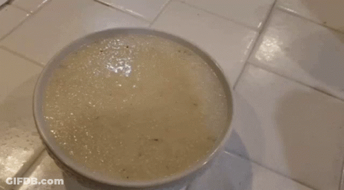 Person Stirring Bowl Of Food With Spoon GIF