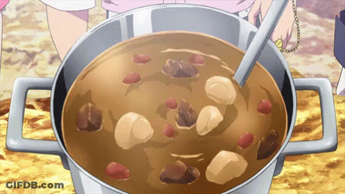 Person Stirring Large Soup Pot GIF