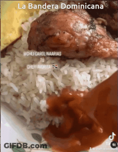 Person Stirring Rice In Pot With Binston In Blue Letters GIF