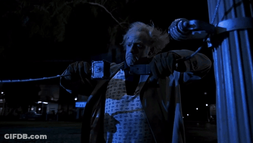 Person Struck By Lightning In Dark Room GIF