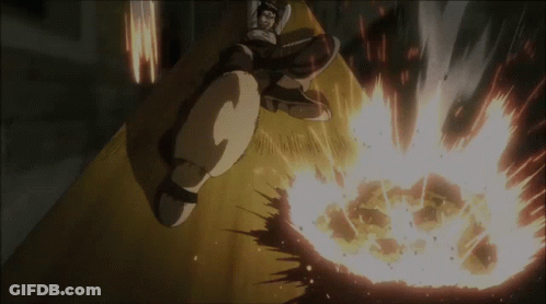 Person Surrounded By Fire And Sparks GIF