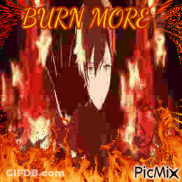 Person Surrounded By Flames Burn More GIF