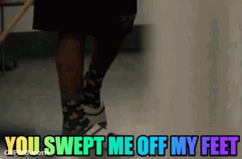 Person Sweeping You Swept Me Off My Feet GIF