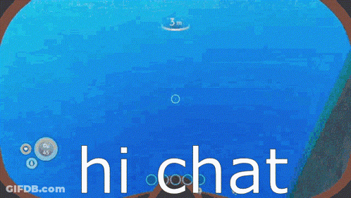 Person Swimming In Ocean Saying Hi Chat GIF