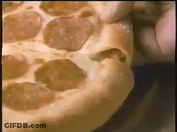 Person Taking Pepperoni Pizza From Box Beside Pepsi Bottle GIF