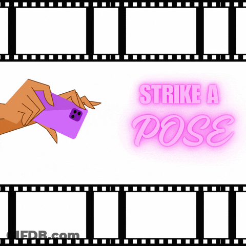 Person Taking Photo Saying Strike A Pose GIF