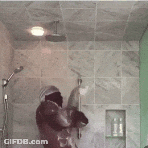 Person Taking Shower GIF