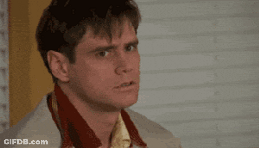 Person Talking Nonsense To Jim Carrey GIF