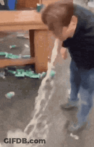 Person Throwing Up On Floor GIF