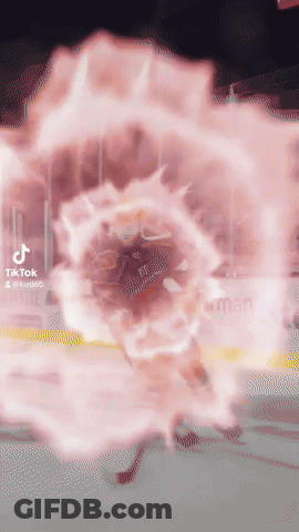 Person Thrown Into Pink Explosion GIF