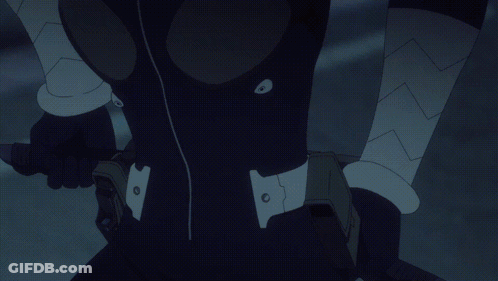 Person Torso With Purple Light Behind GIF