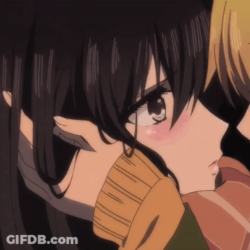 Person Touching Girl's Hair GIF