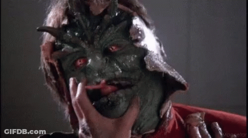 Person Touching Monster Face GIF
