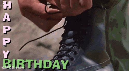 Person Tying Shoe Happy Birthday GIF