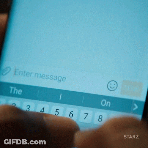 Person Typing Message On Phone With Starz GIF