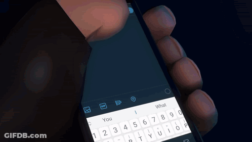 Person Typing On Cell Phone Saying You And What GIF