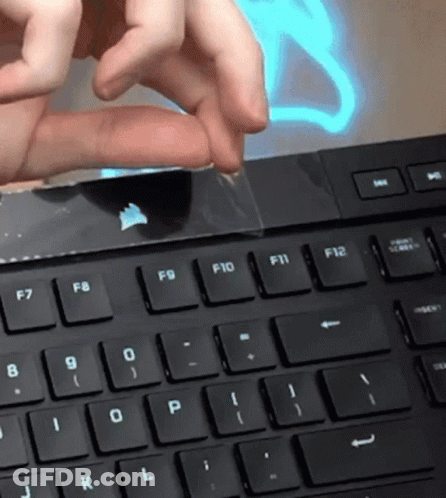Person Typing On Corsair Keyboard GIF