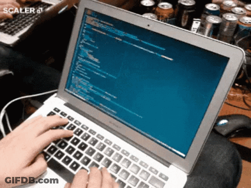 Person Typing On Laptop Scaler 4 GIF