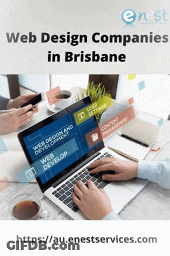 Person Typing On Laptop Web Design Brisbane GIF