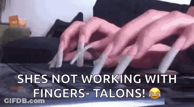 Person Typing With Spider Fingers GIF