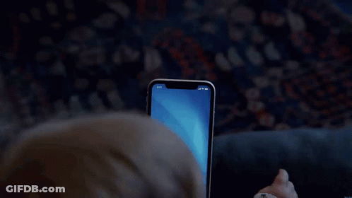 Person Using Face Recognition Phone GIF