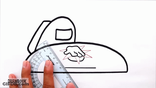 Person Using Ruler To Draw Superhero GIF