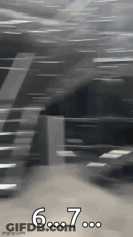 Person Walking Down Stairs Number 6 GIF