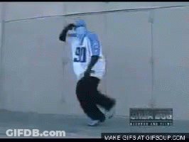 Person Walking In Blue Slippers GIF