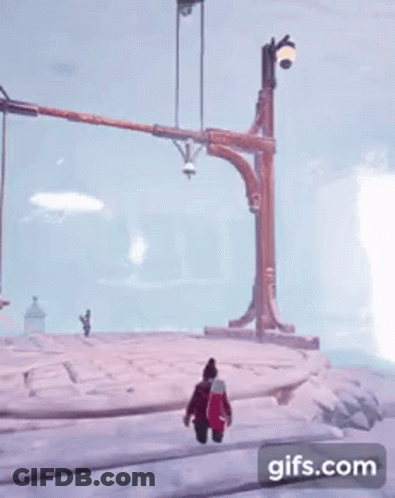 Person Walking In Video Game With Gifs.com Button GIF