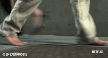 Person Walking On Netflix Ad GIF